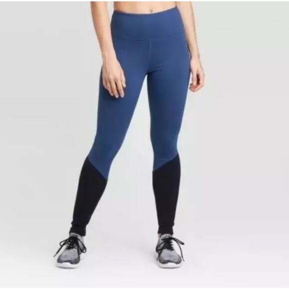 Joy Lab Mid Rise Mixed Media Stretch Skinny Workout Leggings Size X-Small Sports - Picture 1 of 10